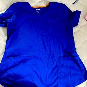 Royal Blue scrub top